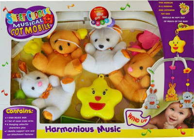 

Deeta Sweet Cuddles Musical Cot Mobile Rattle (Multicolor) Rattle(Multicolor)