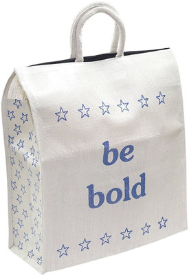 

Saisan Large Capacity with Zipper Chain Shopping Bag/Grocery Bag/Vegetable Bag for Everyday Use Multipurpose Bag(White, 12 L)