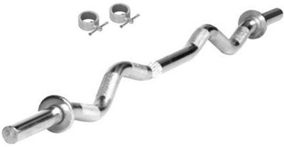 

Faiydashop 23mm Heavy Duty 3 ft. Curl Rod For Biceps And Triceps Weight Lifting Bar(Silver)