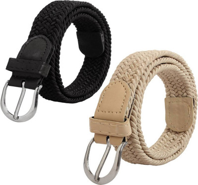 

Sulit Men & Women Casual, Evening, Formal, Party Black, Beige Canvas Belt, Beige;black