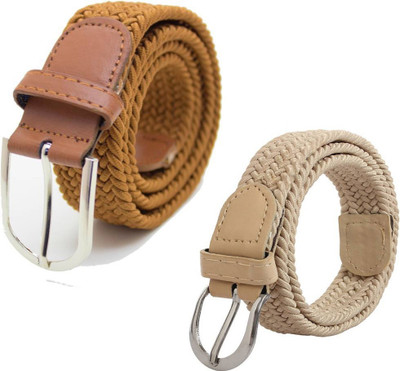 

Sulit Men & Women Casual, Evening, Formal, Party Tan, Beige Canvas Belt, Cream;light brown