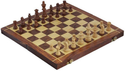 

aleswick Wooden Chess (Non- Magnetic) with Storage Size:14 x 14 inches Board Game Board Game Board Game