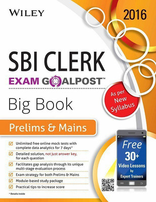 Wiley's State Bank of India (Sbi) Clerk Exam Goalpost Big Book: Prelims & Mains(English, Paperback, DT Editorial Services)