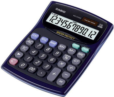 CASIO WD-220MS-BU Desktop - Std Basic  Calculator(12 Digit)