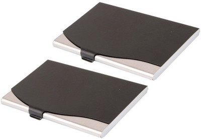 

Yorick ATM / Visiting / Credit Card Holder For Men & Women 6 Card Holder(Set of 2, Black)