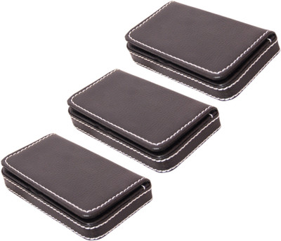 

Yorick 10 Card Holder(Set of 3, Brown)