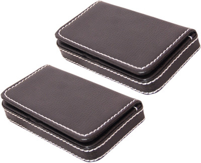 

Yorick 10 Card Holder(Set of 2, Brown)