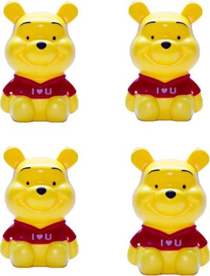 

Shopkooky Piggy bank with pooh character/ Gift online/ Pack of 4/ Birthday gift/ Return gift Coin Bank(Multicolor)