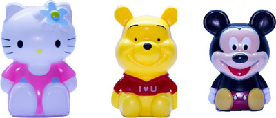 

Shopkooky Mix cartoon character piggy bank/ Perfect Birthday gift for kids Coin Bank(Multicolor)