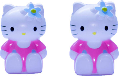 

Shopkooky Cute Hello Kitty Shaped Piggi/Coin / Money Bank/Birthday Return Gift - Pack of 2 Coin Bank(Multicolor)