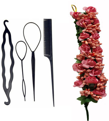 

JAGTEK GREAT PRODUCT OSM NEW BRAND Gajra (veni) Flower Accessories For Bridal Girls / New Style Juda Bun Decoration Hair Gajra For Bridal For Girls(Set of 1)