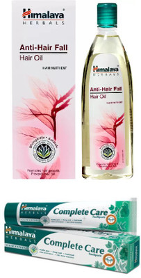 

Himalaya ANTI HAIR FALL OIL, COMPLETE CARE TOOTHPASTE(Set of 2)