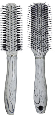 

Confidence Combo Of Round Hair Brush And Flat Hair Brush For Parlour And Salon Use For Men & Women(Set of 2)