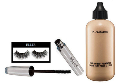 

ellie Eyelashes, Mascara, Face And Body Foundation(Set of 3)