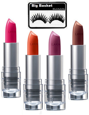 

big basket Eyelashas, lekme Enrick Lipstick(Set of 5)