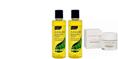 

Assure moisture rich shampoo (pack of 2 ) with optimals even out day(Set of 3)