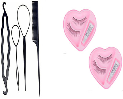 

S R Enterprises hair diy kit set eyelashes 2 pair glue beauty eyes( pack of 6pcs)(Set of 6)
