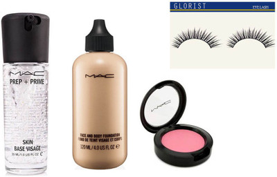 

glorist eyelash and mac imported combo(Set of 4)