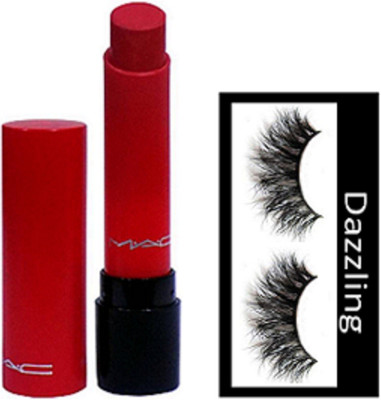 

Dazzling Eyelashes & Mac Liptensity lipstick Rouge A Levers Claret Cast(Set of 2)
