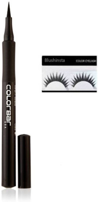 

Blushinsta Color bar Eyeliner with Eyelashes(Set of 2)