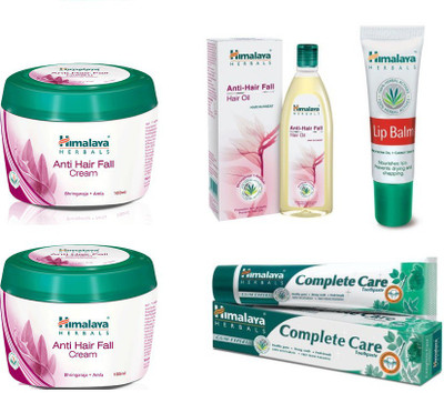 

Himalaya ANTI HAIR FALL CREAM, ANTI HAIR FALL OIL, LIP BLAM, COMPLETE CARE(Set of 5)