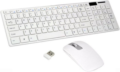 

FU4 K688 Wireless Keyboard & Mouse Wireless Multi-device Keyboard (White) Combo Set