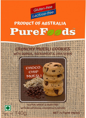 

PureFoods Crunchy Choco Chip Muesli Gluten Free Cookies(140 g)