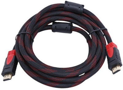 

ROQ 5MTR Nylon High Quality Gold Plated Plug Male-Male HDMI Cable(Computer, Gaming Console, TV, Multicolor)