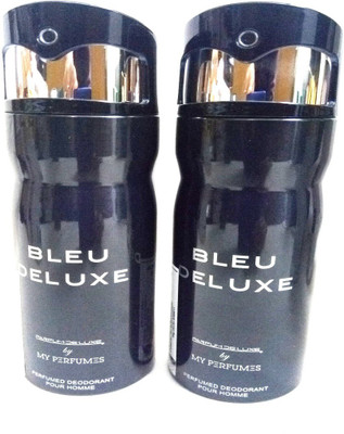 

PARFUMDELUXE BLEU DELUXE Deodorant Spray - For Men(400 ml, Pack of 2)