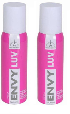 

Envy Luv Deodorant Spray - for women ( pack of 2, 120 ml each ) Perfume Body Spray - For Women(240 ml, Pack of 2)