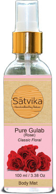 

SATVIKA Pure Rose Body Mist Body Mist - For Men & Women(100 ml)