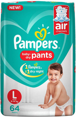 

Pampers Dry Pant Large Size Diaper - L 64 - L(64 Pieces)
