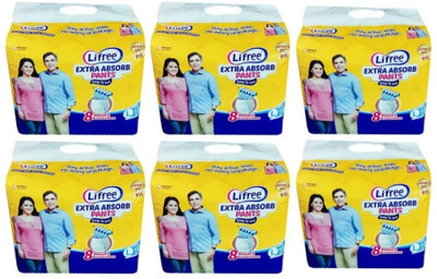 

lifree Adult Pant Style Diaper Size Large , Set of 6 packs, 10 pcs per pack Total 60 pcs for waist size 30-39 inches - L(60 Pieces)