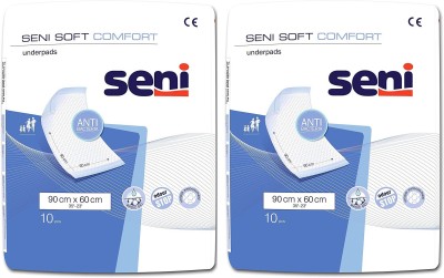 

seni Soft Comfort Under Pads pack of -2 TOTAL-20PCS Adult Diapers - XXL(20 Pieces)