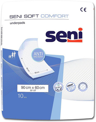 

seni Soft Comfort Under Pads - 10 Pieces Adult Diapers - XXL(10 Pieces)