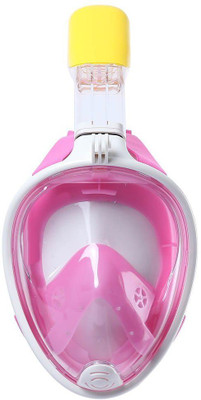 

Happy2Buy Revolutionary Full Face Dry Mask 180 Degree Vision,Free Breathing(Size-L/XL) Pink Diving Mask(L, XL)