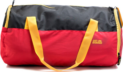 

Get Un-Barred Gym Duffle Bag With Shoe Compartment Travel Duffel Bag(Black, Red)