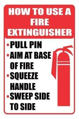 Paper Plane Design How To Use Fire Extinguisher Emergency Sign(Reflective Sign)