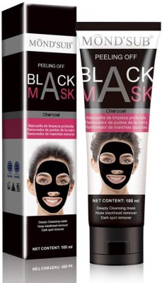 MOND'SUB Peel Off Black Charcoal Mask with Volcanic Soil for removal of Blackhead, Acne Treatment & Oil Control (100ml, Pack of 3)(300)