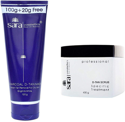 

SARA D-TAN SCRUB With Charcoal D-Tan Mask(520 g)