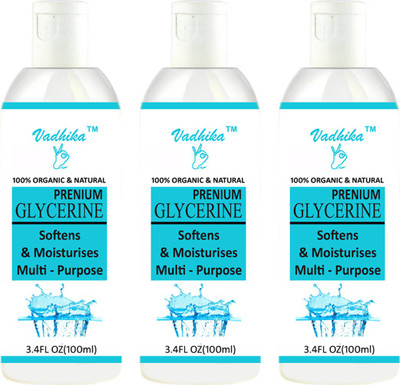 

vadhika Pure Refined Glycerine100 ML - For Softens, Moisturizer, Skin Protectant & Multi Purpose (100ml)(300 ml)