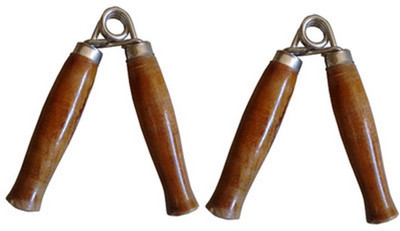 

Faiydashop Wooden Hand Grip For Home Gym Fitness Exercise (Pack of 2) Hand Grip/Fitness Grip(Brown)