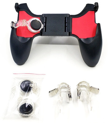 

Oxhox PUBG 5 IN 1 Combo Game pad for Mobile Phone Controller L1R1 Shooter Trigger Fire Button Knives Out for Pubg Game Joystick L1 R1 Gaming Accessory Kit(Black, Red, For Android, iOS)