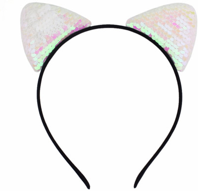 

Siddiva White Cat Ear Hairband/ Headband For baby/ Girls/ Women Hair Band(Black)
