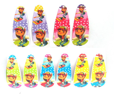 

FASHIONABLE SET OF 10 PRINTED Tic Tac Clip(Multicolor)
