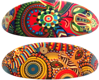 

Shreya Collection Combo of 2 Multicolour Shiny Hair Ponytail Barrette Clutcher Alligator Buckle with 1 Banana Hair Clip for Women/Girl Hair Clip(Multicolor)