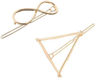

AyA Fashion Designer Korean Style Delicate Hair Clip Accessories for Women and Girls | Set of 2 Hair Clip(Gold)