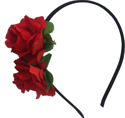 

FASHIONABLE Party Wear Red Color Flower Hair Band For women/Girls Hair Band(Red)
