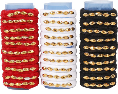

HONBON Premium Quality Stylish Hair Rubber Bands Hair Bands Elastic Rubber Bands Accessories for Girls/Women , multi Colors (Pack of 30) Rubber Band(Multicolor)