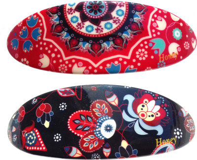

Shreya Collection Combo of 2 Multicolour Shiny Hair Ponytail Barrette Clutcher Alligator Buckle with 1 Banana Hair Clip for Women/Girl Hair Clip(Multicolor)
